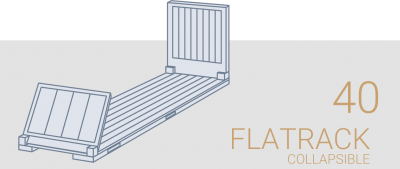 40 GB flatrack  collapsible
